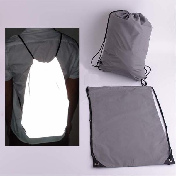 Holographic Hi Vis Reflective Backpack Cycling Light Recycled Polyester Cotton