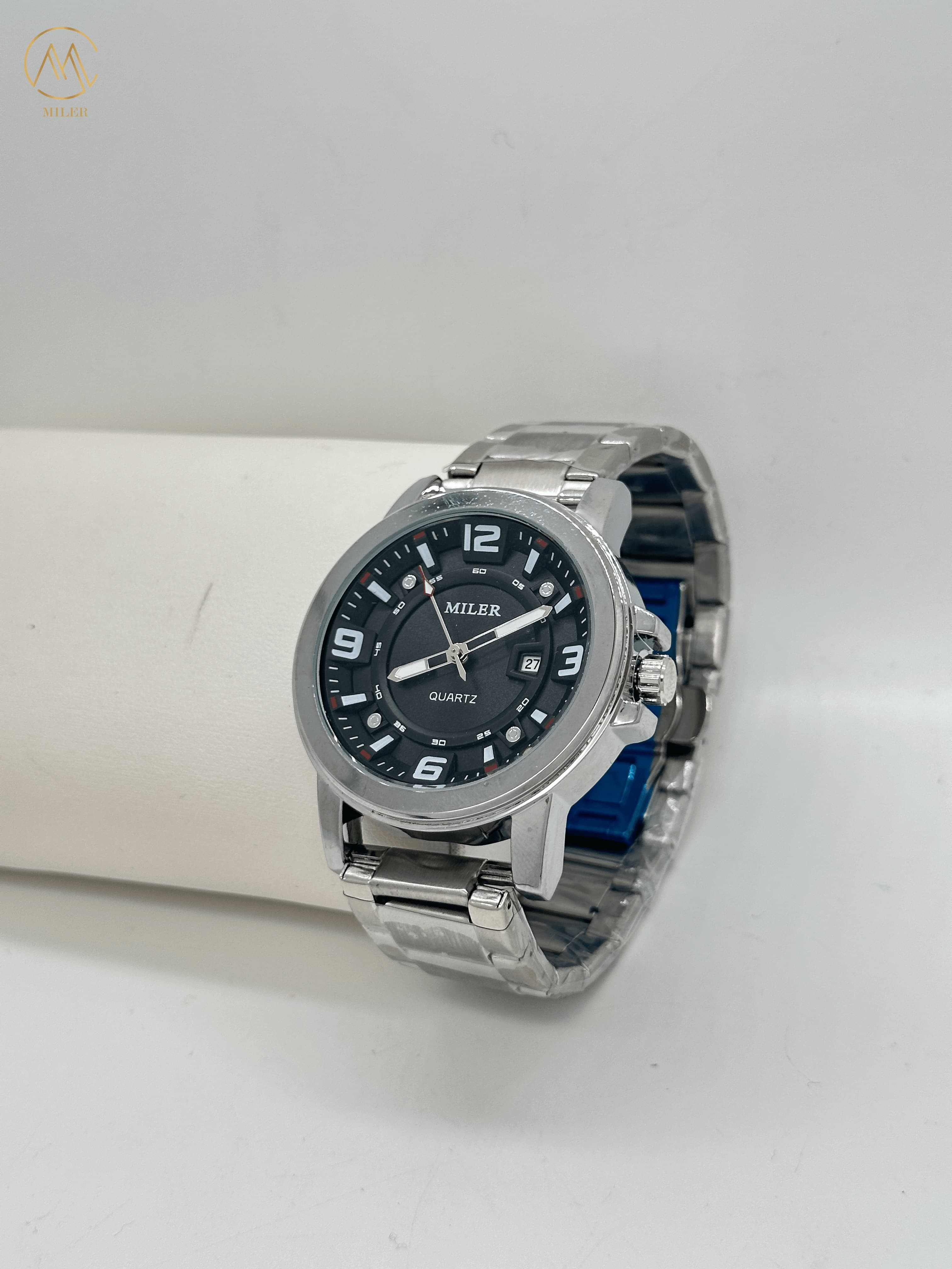 New Casual Sport Men Luxury Waterproof Quartz Watch with Stainless Steel Band