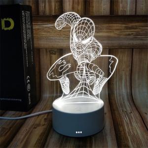 China Superman Indoor Acrylic 3D LED Night Light for Gift ,Super Decoration LED Light in many colors wholesale