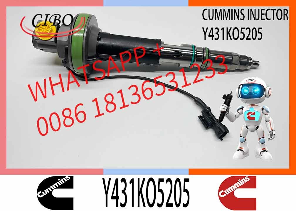 Diesel Common Rail Diesel Fuel Injector Y431K05205 4964171 For Cummins QSK19 QSK38 QSK60