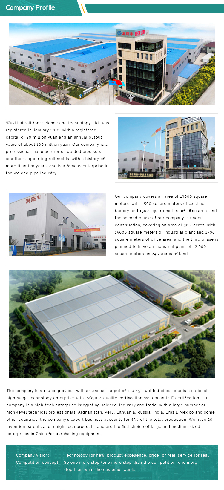 8mm~38mm Stainless Steel Pipe Making Machine Manufacturing