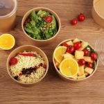 BPA Free Food Grade 16oz Disposable Paper Salad Bowl Restaurant Packaging