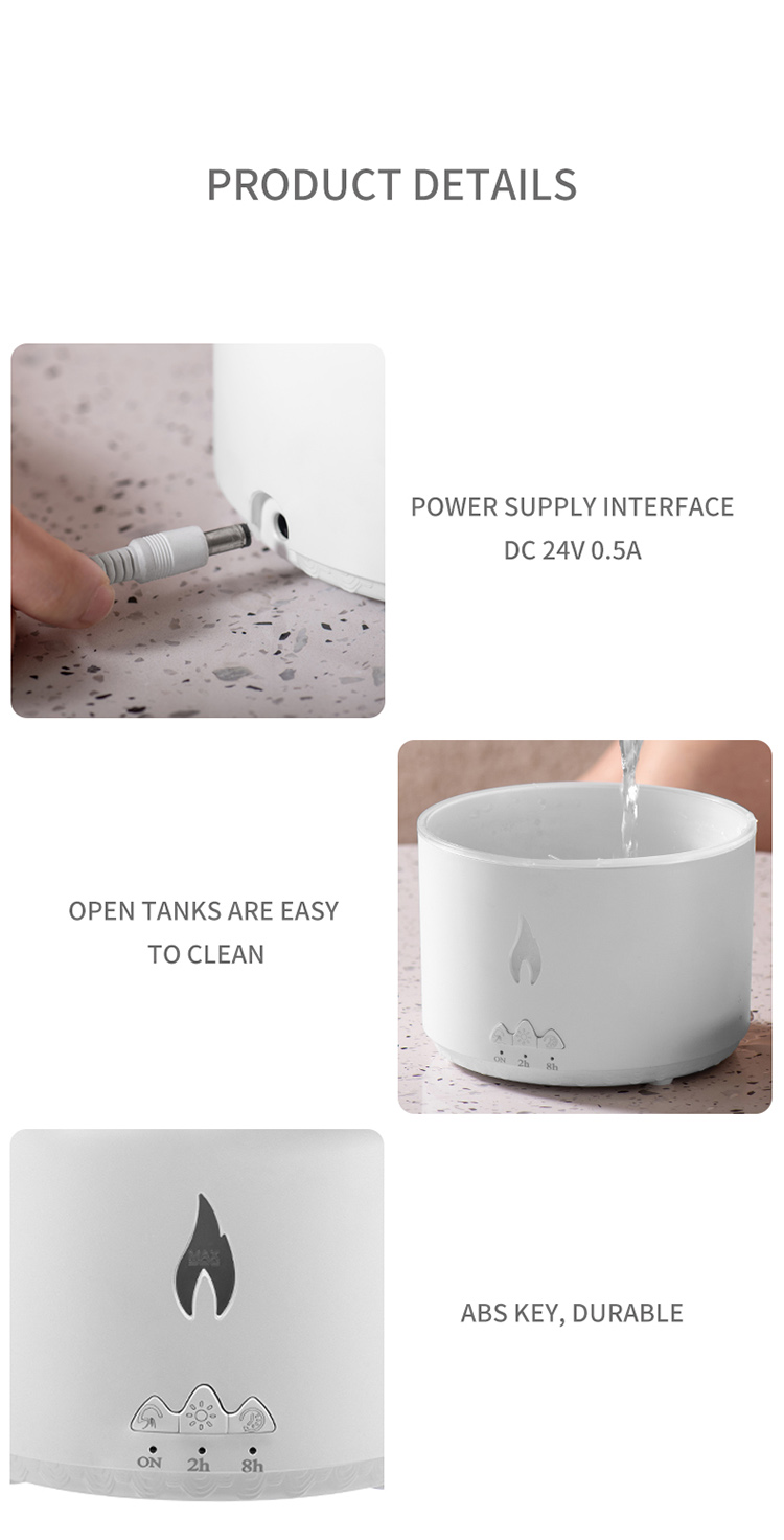 HOMEFISH Ultrasonic Aroma Humidifier Volcano Oil Diffuser 360ML USB Installation