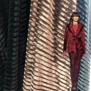 China Korea Pleated Corduroy Spandex Velvet Velour Fabric Knitted 230-300gsm wholesale