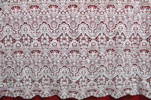 China 100% Polyester Chemical embroidery lace fabric for lady's dresses and Garment wholesale