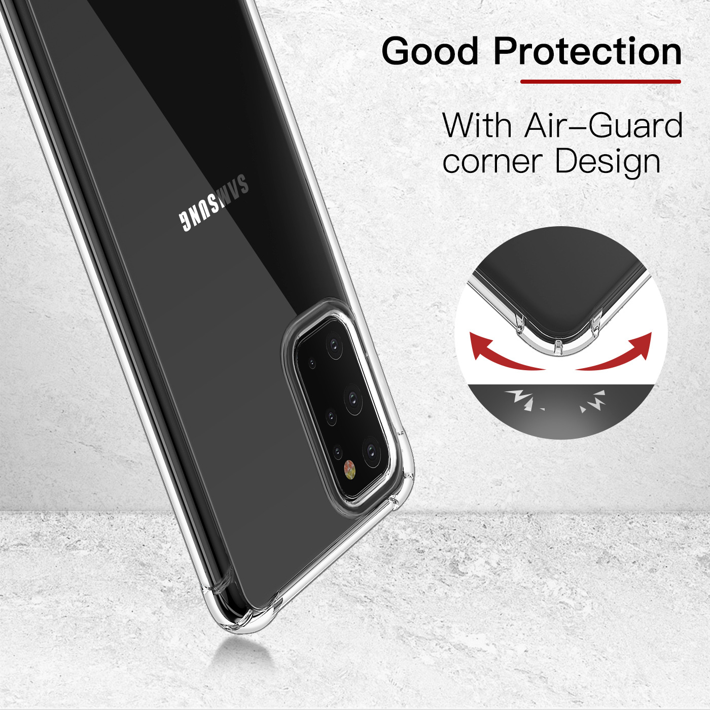 Custom Clear TPU Phone Case For Samsung Galaxy S20 Ultra 100% Test And Transparent Design