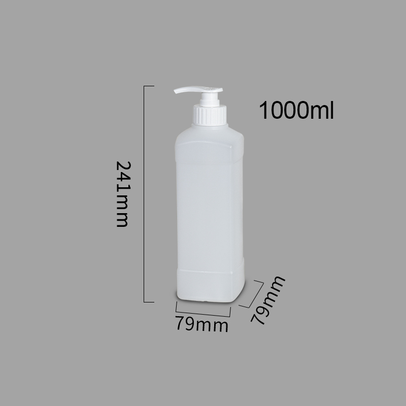 Square Hand Pressed Pump Lotion Cream Container Liquid Soap Plastic Bottle for Shampoo