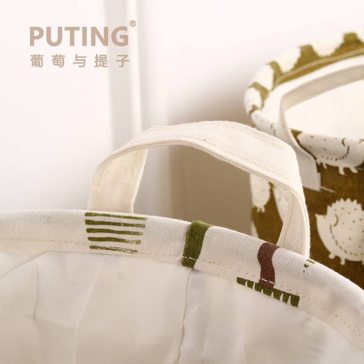 Puting Foldable washing laundry basket clothes toy storage bag large size box customized cat