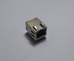 China 8P8C Side Enter RJ45 Single Port Connector With Integrated Magnetics 10/100 Lan wholesale