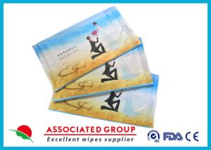 China 20 * 16cm Unscented Feminine Wipes Skincare Ingredients 10PCS / Bag 50GSM wholesale