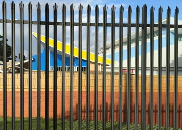Residential Use Steel Palisade Fencing 2750mm Width High Standard Pvc Coated