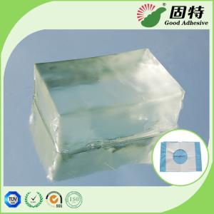 China Colorless Block PSA Hot Melt Adhesive For Baby Paper Diaper Sanitary Mat wholesale