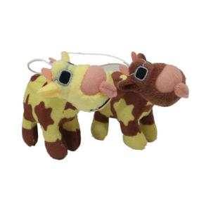 China 80mm 3.15 Inch Soft Animal Cow Key Rings Preschool Children Present wholesale
