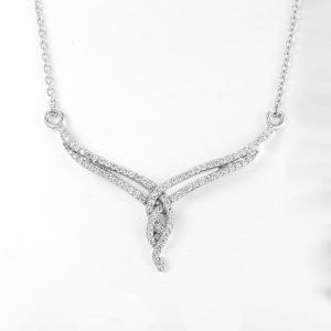 China Double Lines 925 Sterling Silver Necklaces 5.03g Pure Silver Kundan Jewellery wholesale