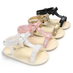 China Concise style t-strap soft-sole 0-2 years boy and girl sandals slippers baby on sale
