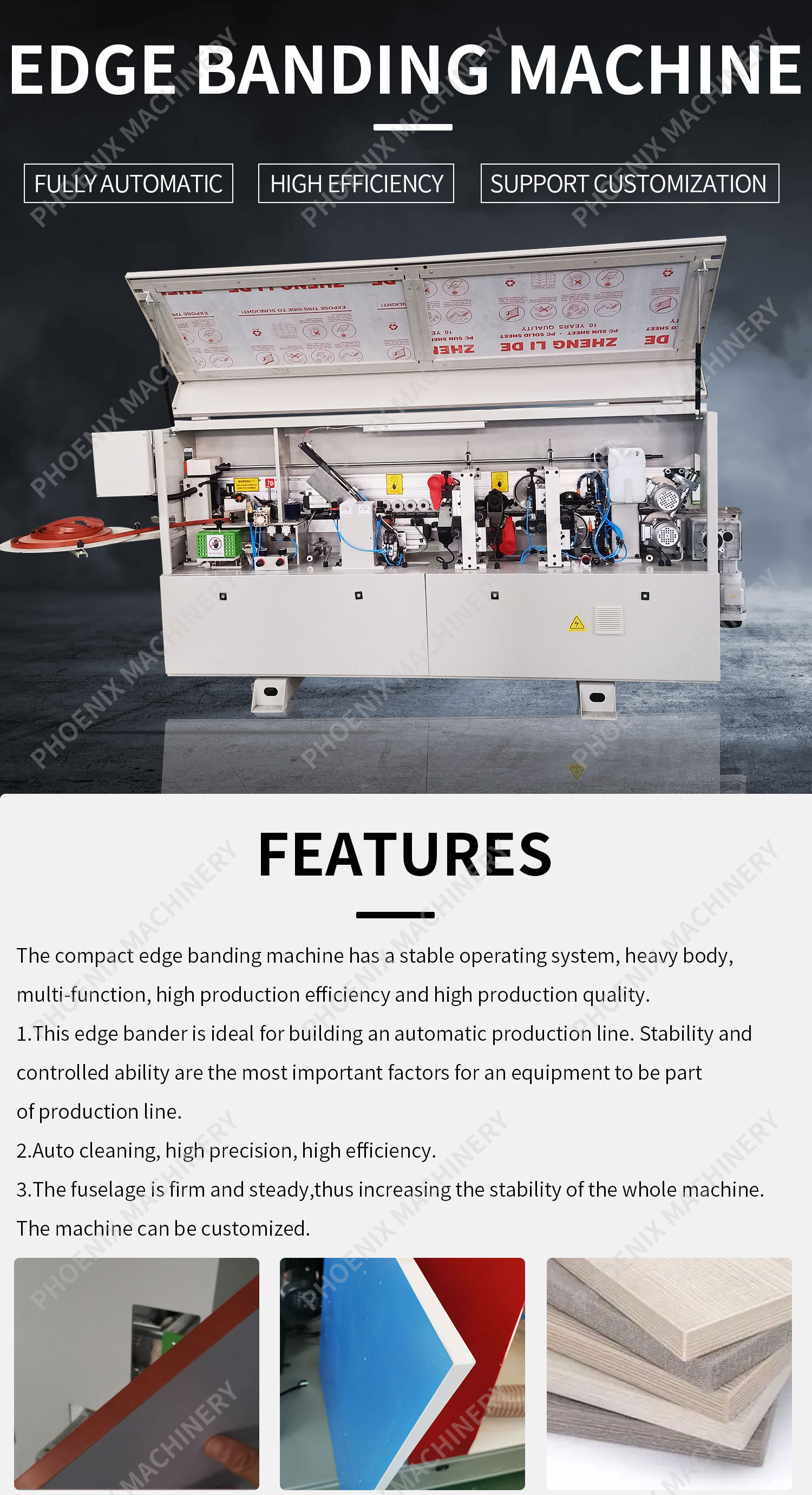 Rolling Edge-Banding Belt Thickness 0.4-3mm Edge Gluing Machine for Furniture Pvc Best