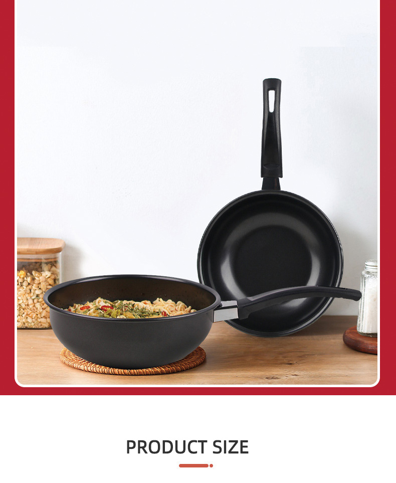 Black Mini Kitchen Sauce Pans Iron Non Stick With Bakelite Handle