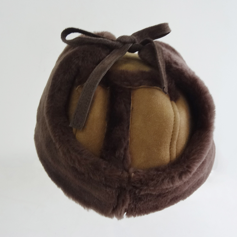 Breathable Children Fur Hat , Warm Genuine Fur Trapper Hat Plush Style