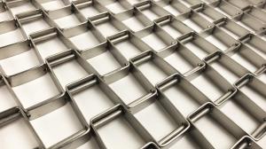 China Food grade 304 stainless steel flat flex wire mesh conveyor belt for bread baking wholesale