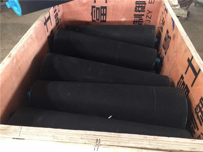 Carrier TD75 133mm Dia Self Aligning Conveyor Roller Powder Coated