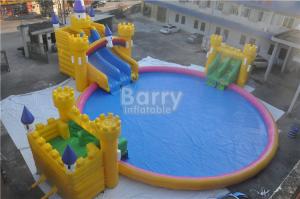 China Customized 0.9mm PVC Inflatable Water Park Ground Water Castle wholesale