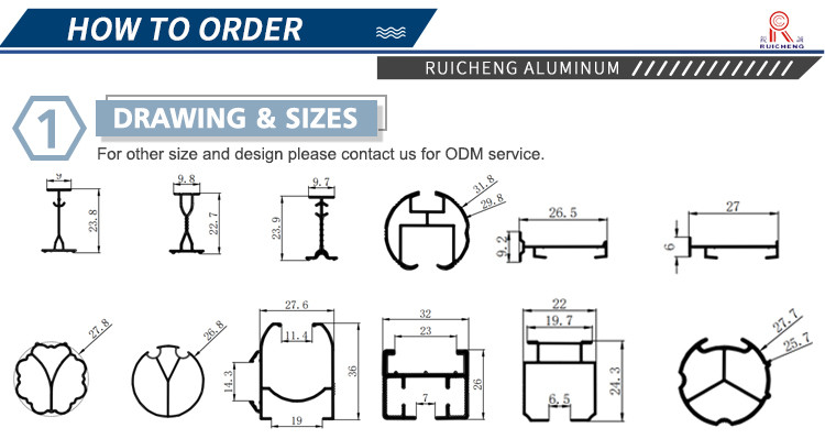 Fluorocarbon Coating Aluminium Curtain Rail Track Anticorrosion For Roller Blind