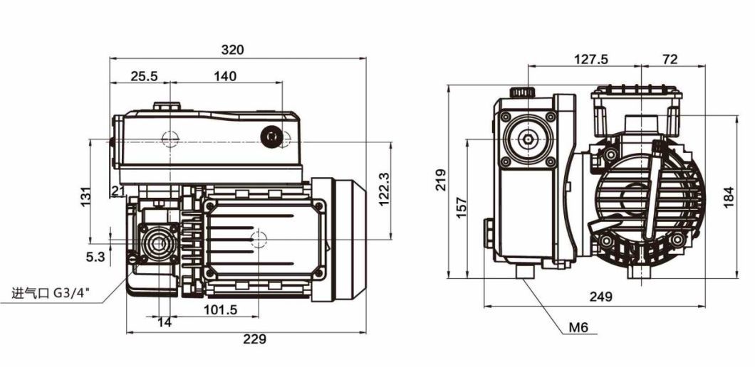 High Quality 0.75kw to 7.5kw Rh Series Lab Use Single Stage Oil Sealed Rotary Vane Suction Micro Vacuum Pump Air Pump with Compressor Motor