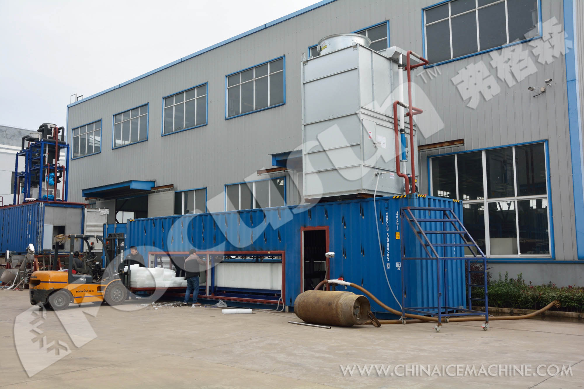 70kw per ton Industrial Ice Maker Machine with Copeland Scroll Compressor Top Selling