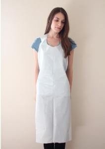 China Hospital PE Disposable Surgeon Apron White Color Embossed Textured Surface wholesale