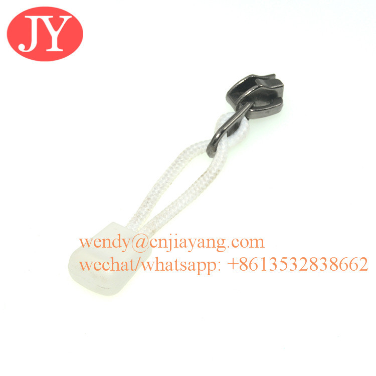 Jiayang aglet small rope dipped aglet injection pvc aglet TPU aglet string rope zipper puller BBP free zipper pull