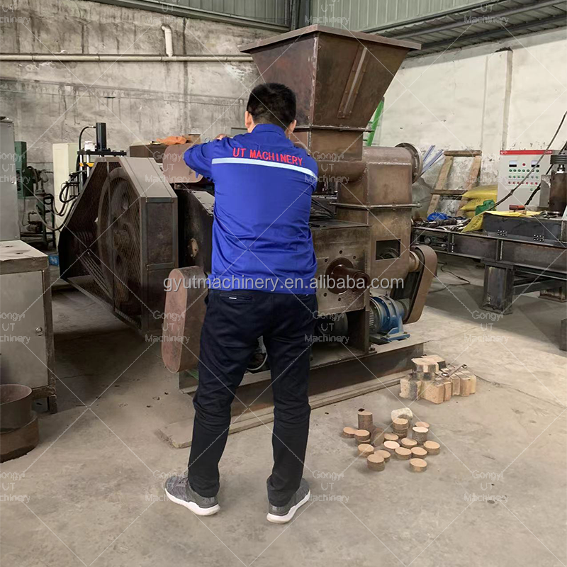 61.5kW Cylindrical Rod Shape Mechanical Stamping Biomass Briquette Press Machine for 5mm Raw Materials