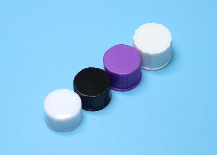 PP Material Plastic Vial Screw Cap , 14mm White Screw Caps For Screw Vials