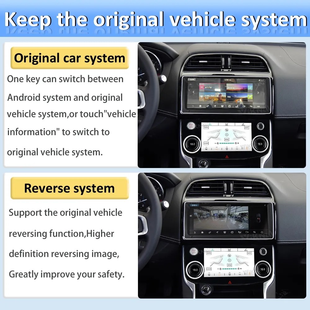 10.25 Inch Head Unit For 2016-2019 Jaguar XE XEL F-PACE 128G Navigation GPS Multimedia DVD Player Wireless Carplay