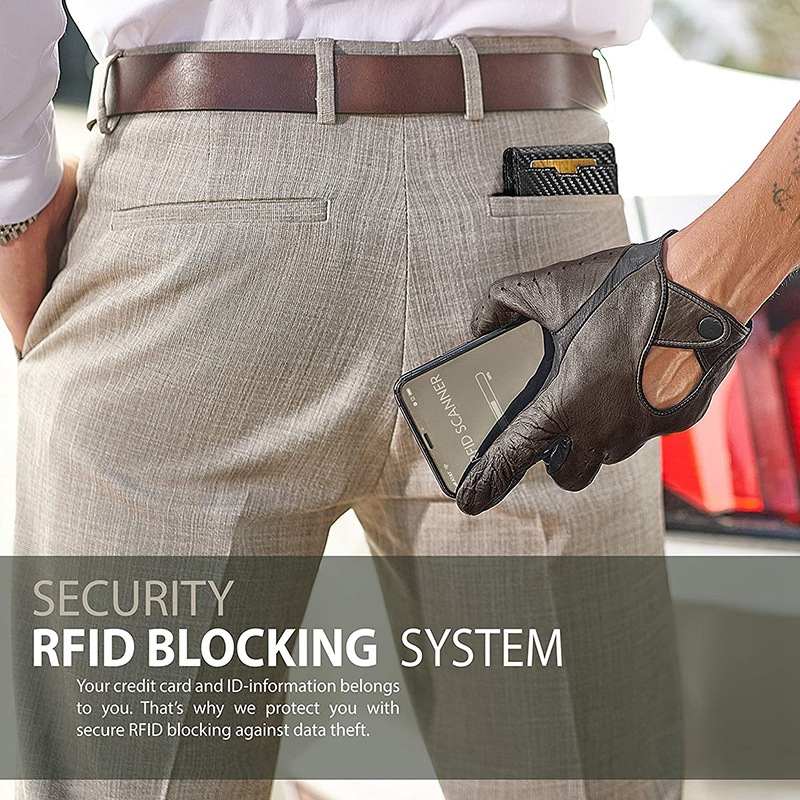 Minibook Rfid Clip Carbon Fiber Wallet Clip Card Holder for Organizing Business Cards