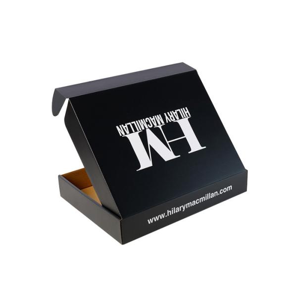 Black Gift Custom Printed Boxes , Corrugated Paper Custom Cardboard Boxes