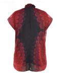 Colorful Printed Short Sleeve Tops In Chiffon Quality for Women