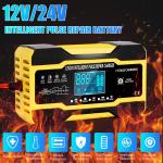 LED Display 6V 12V 24V Lead Acid Battery Pulse Repair Charger