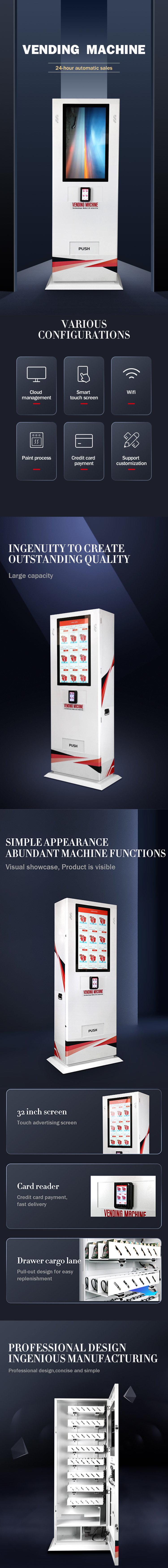 Touch Screen Automatic Cigarette Tobacco Pot Cbd Vending Machine With Id Card Reader