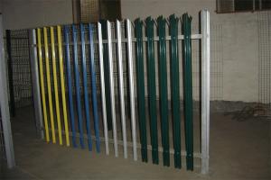 China Heavy Duty UK Market W Pale Galvanized Coated Black Steel Palisade Fencing Round Shape wholesale