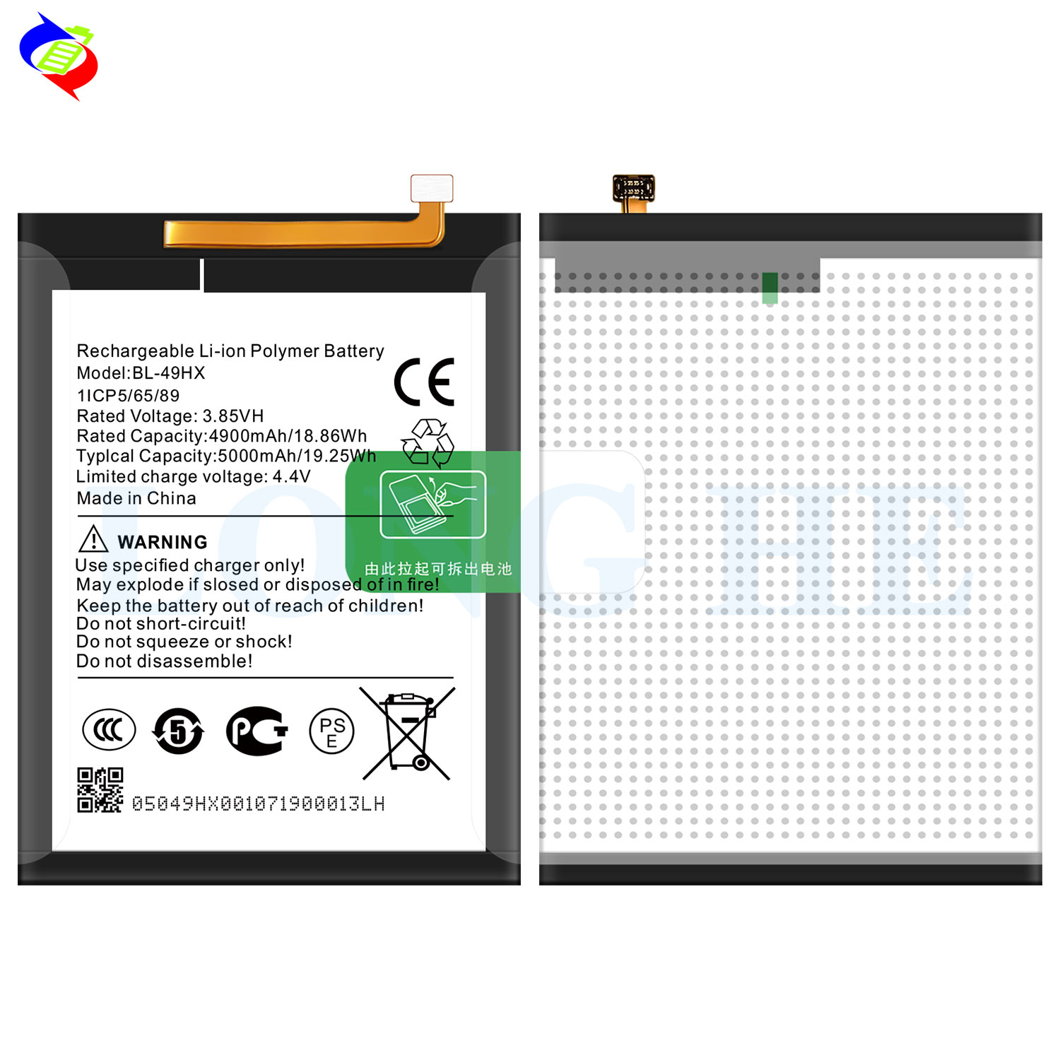 BL-49HX 100% Original Lithium Polymer Battery for Infinix Hot 20 5G/X666 Mobile Phone