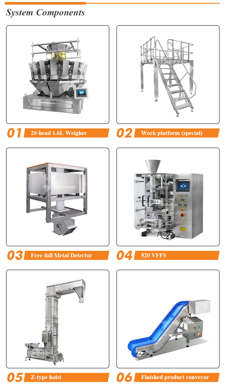 220V Automatic Shrimp Chip Packaging Machine 60-100BPM