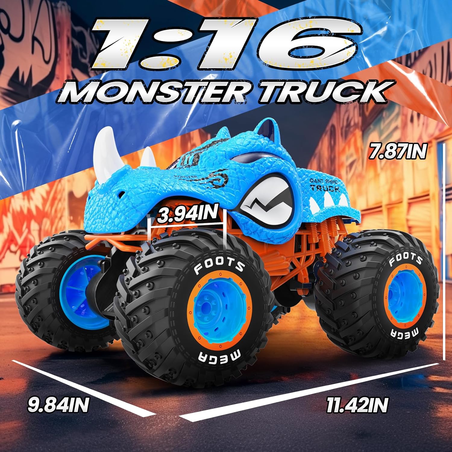 2.4G RC Car High Speed Stunt Monster Truck for Boys 1 16 Spray Water Mist 4WD RC Toys