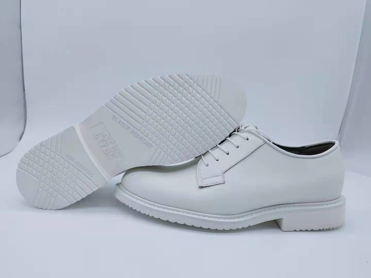 PU Sole Nurse Safety Shoes Anti Smash / Anti Puncture White Steel Toe Shoes