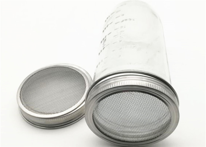 86mm Stainless Steel Mason Jar Lids Round / Square Shape For Filtration