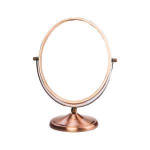China Rotating Desktop Jewelry Store Mirror Metal Frame For Makeup Round Shape wholesale
