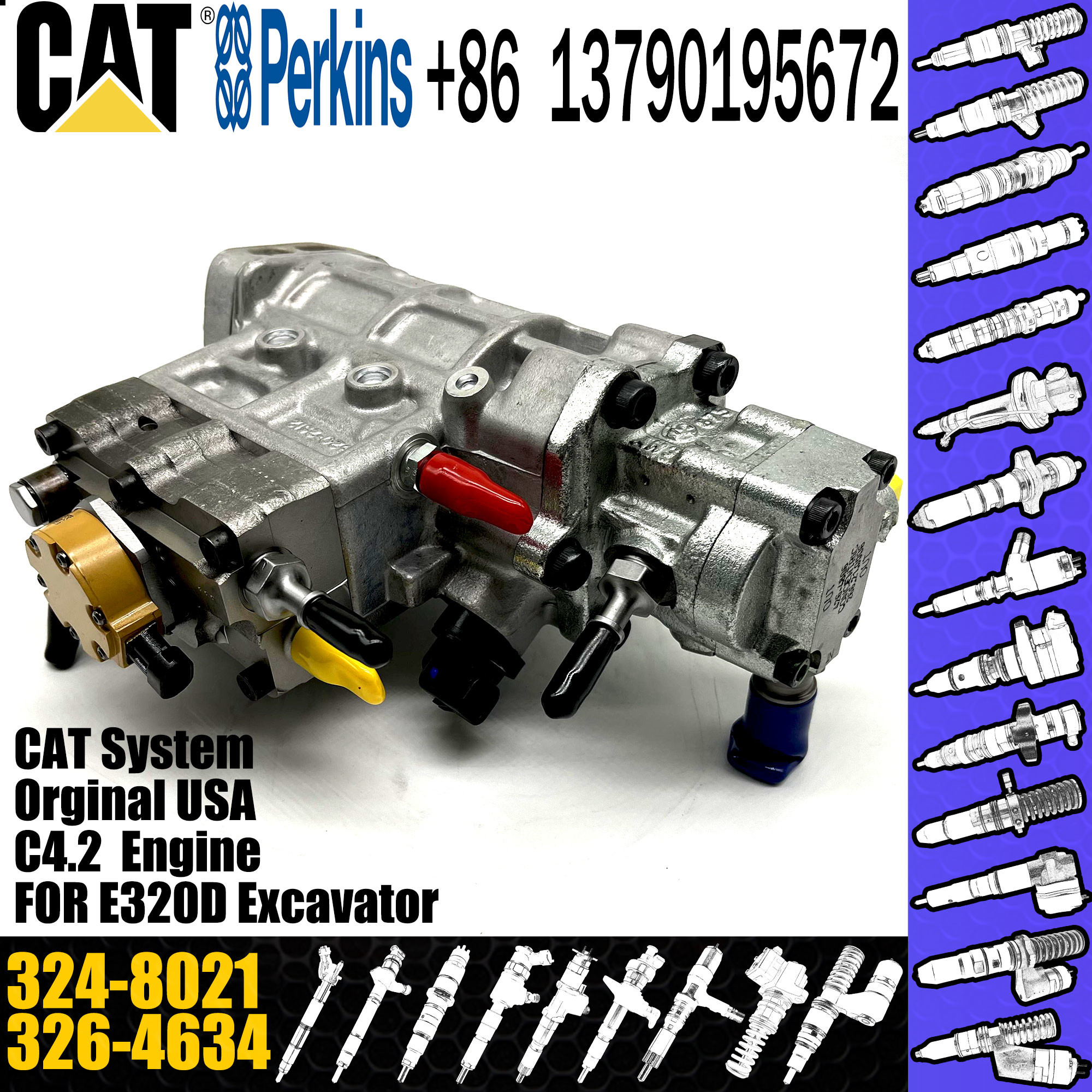 Fuel Oil Transfer Pump 295-9125 For Caterp-illar C-AT323D C6.6 Engine Pump 426-4806 324-8021 352-6584 324-0532 317-7966