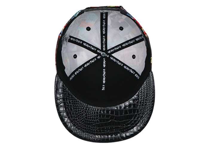 ACE Graffiti pattern applique 2019 spring fashion flat brim peak hat