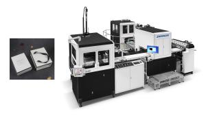 China Auto Paper Box Forming Machine Corners Taping , Feeding , Edge Covering wholesale