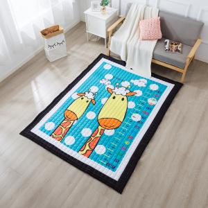 China Environmental cartoon desgin children crawl skid resistance quilted carpet wholesale
