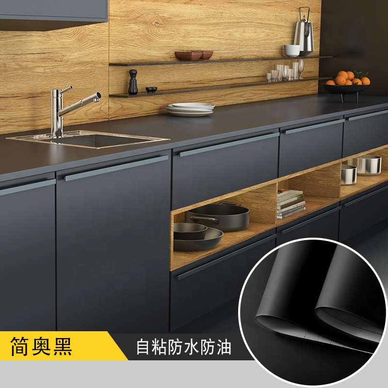 Decorative Film PVC Soft Touch Wallpaper Wardrobe Door Stickers 122cm Width